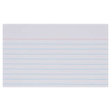 Premier Office 5 x 3 Ruled Record Cards - White - Pack of 100