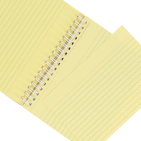 Concept 6 x 4 Spiral Bound Index Card - Yellow - Pack of 50