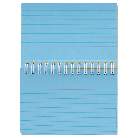 Concept 5x3 Spiral Ruled Index Cards - Colour - 50 Cards