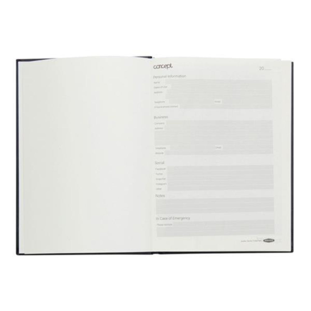 Concept Green A5 Undated Diary - Page a Day