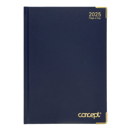 Concept 2025 A5 Diary Page A Day - Navy