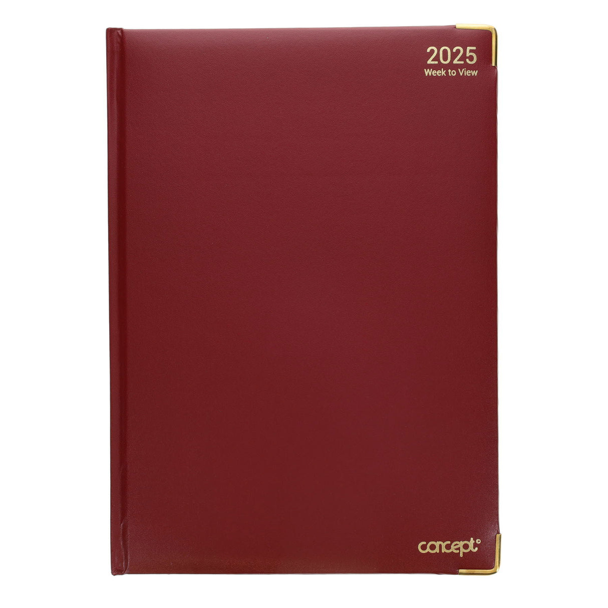 Concept 2025 A4 Week To View Diary - Red