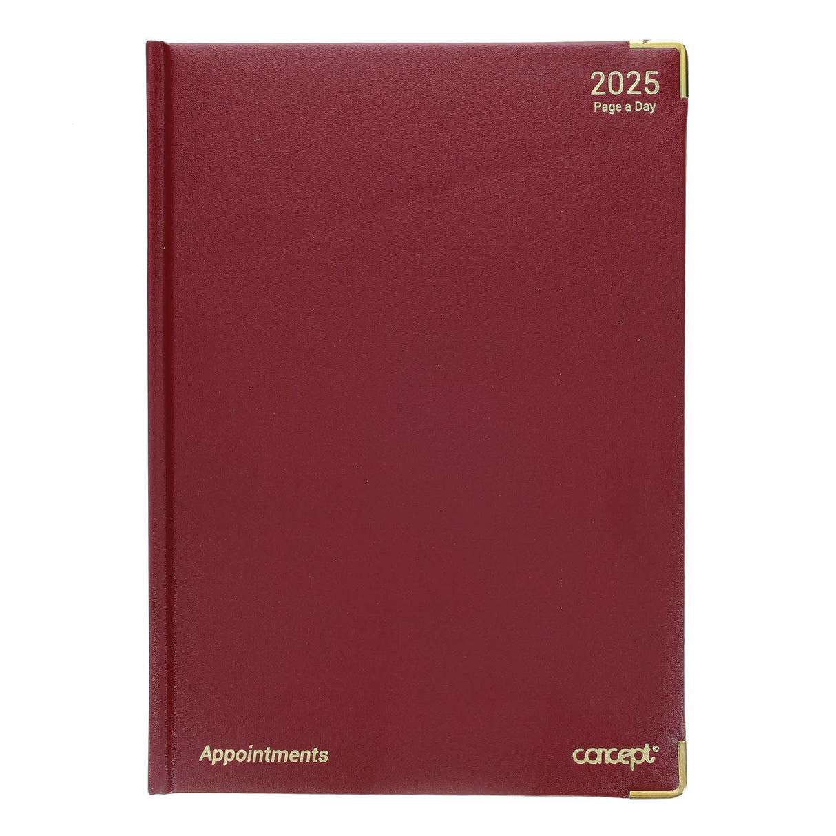 Concept 2025 A4 Page A Day Appointments Diary - Red