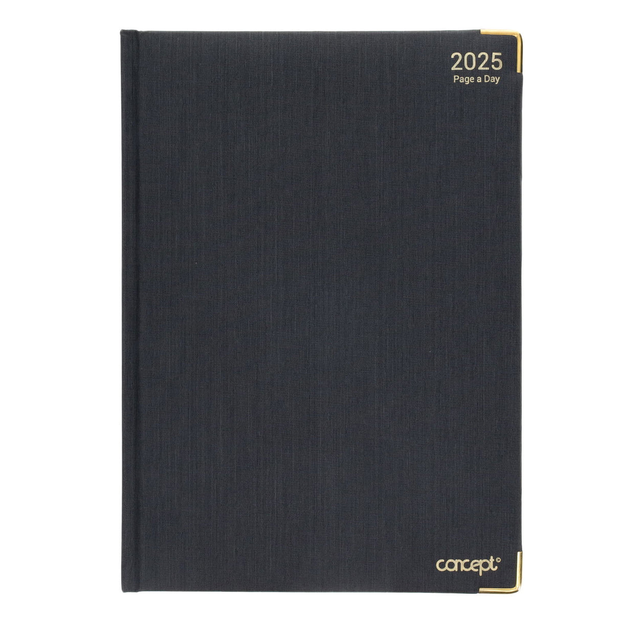 Concept 2025 A4 Page A Day Diary - Black