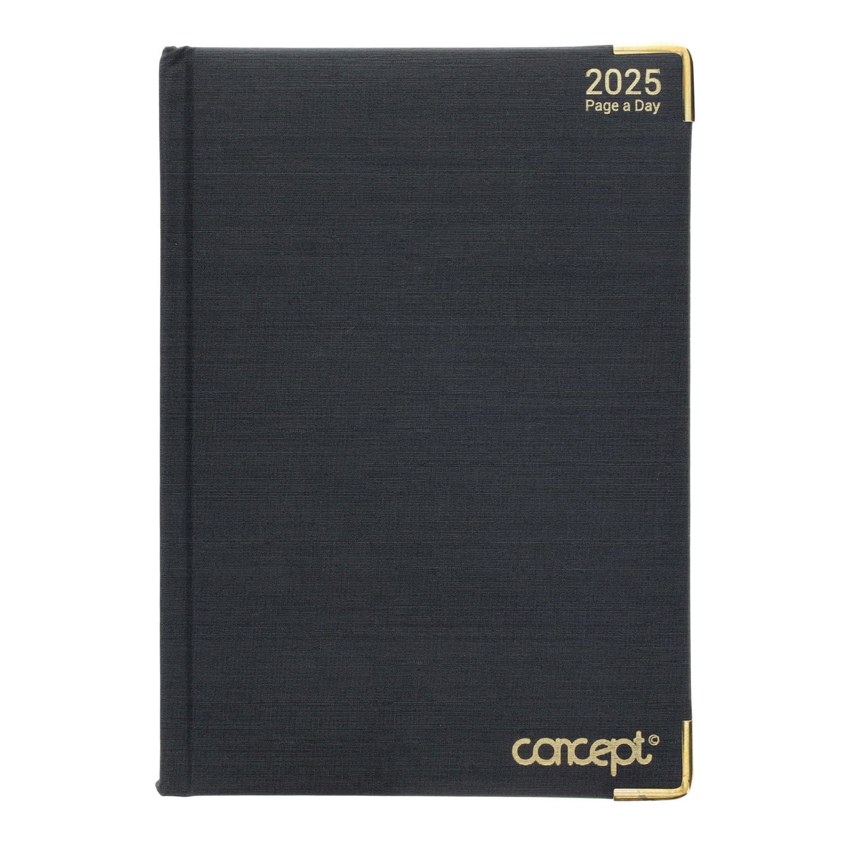 Concept 2025 A5 Page A Day Diary - Black