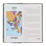 Concept 2025 Week To View Executive Slim Diary - Black