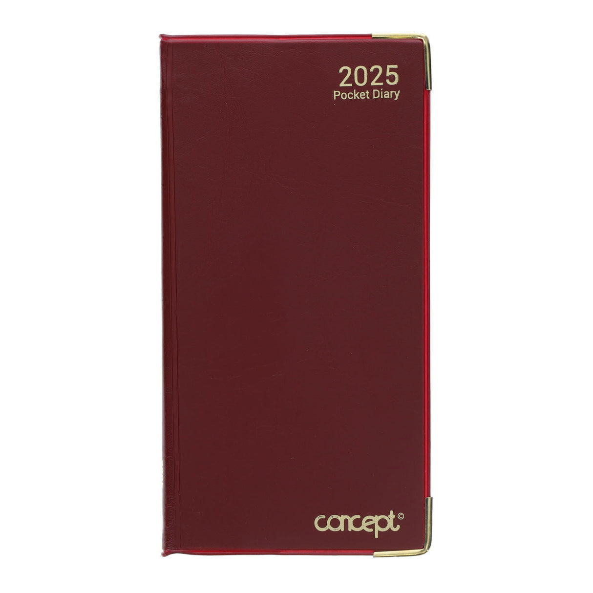 Concept 2025 Week To View Executive Slim Diary - Red