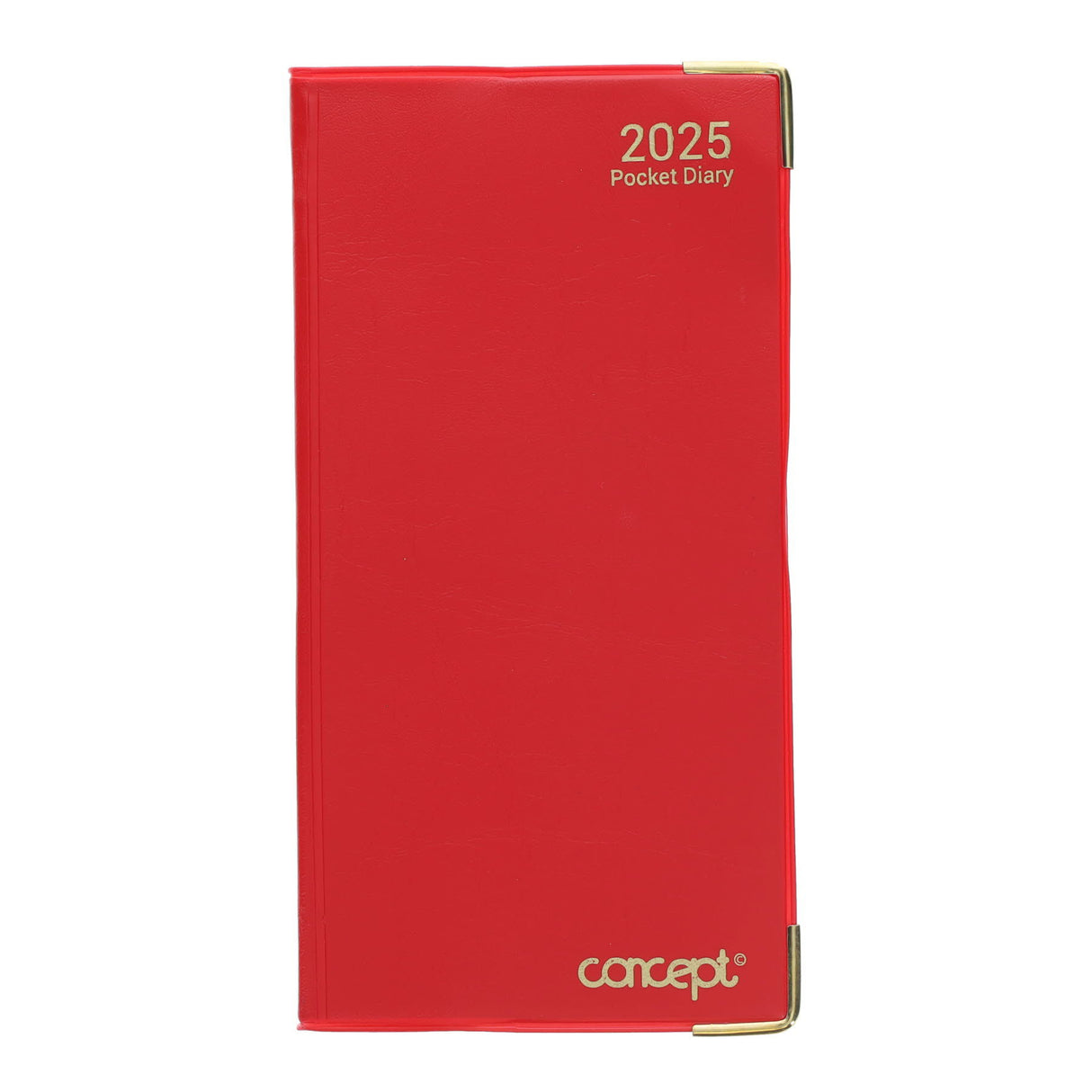 Concept 2025 Week To View Executive Slim Diary Bright - Red