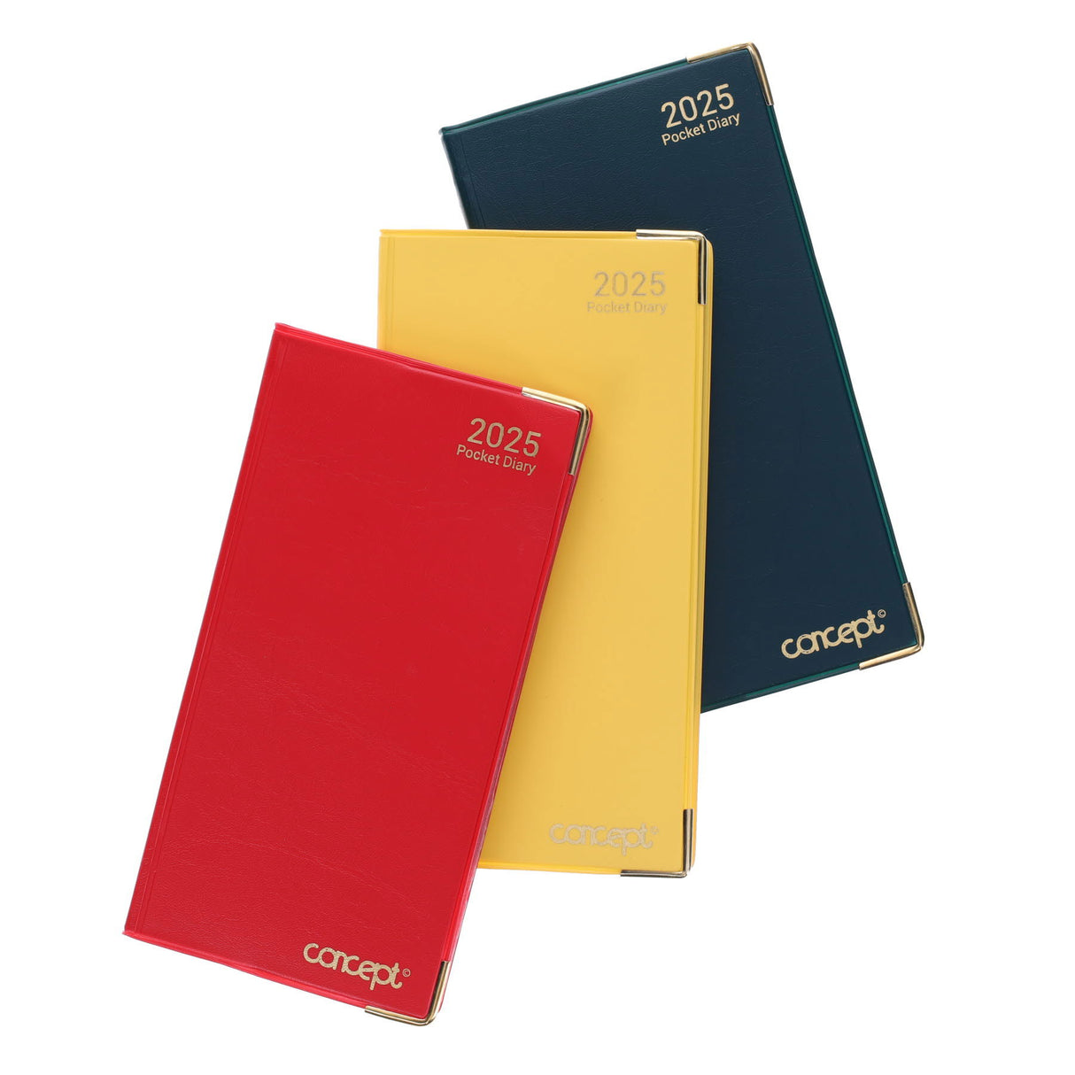 Concept 2025 Week To View Executive Slim Diary Bright - Red