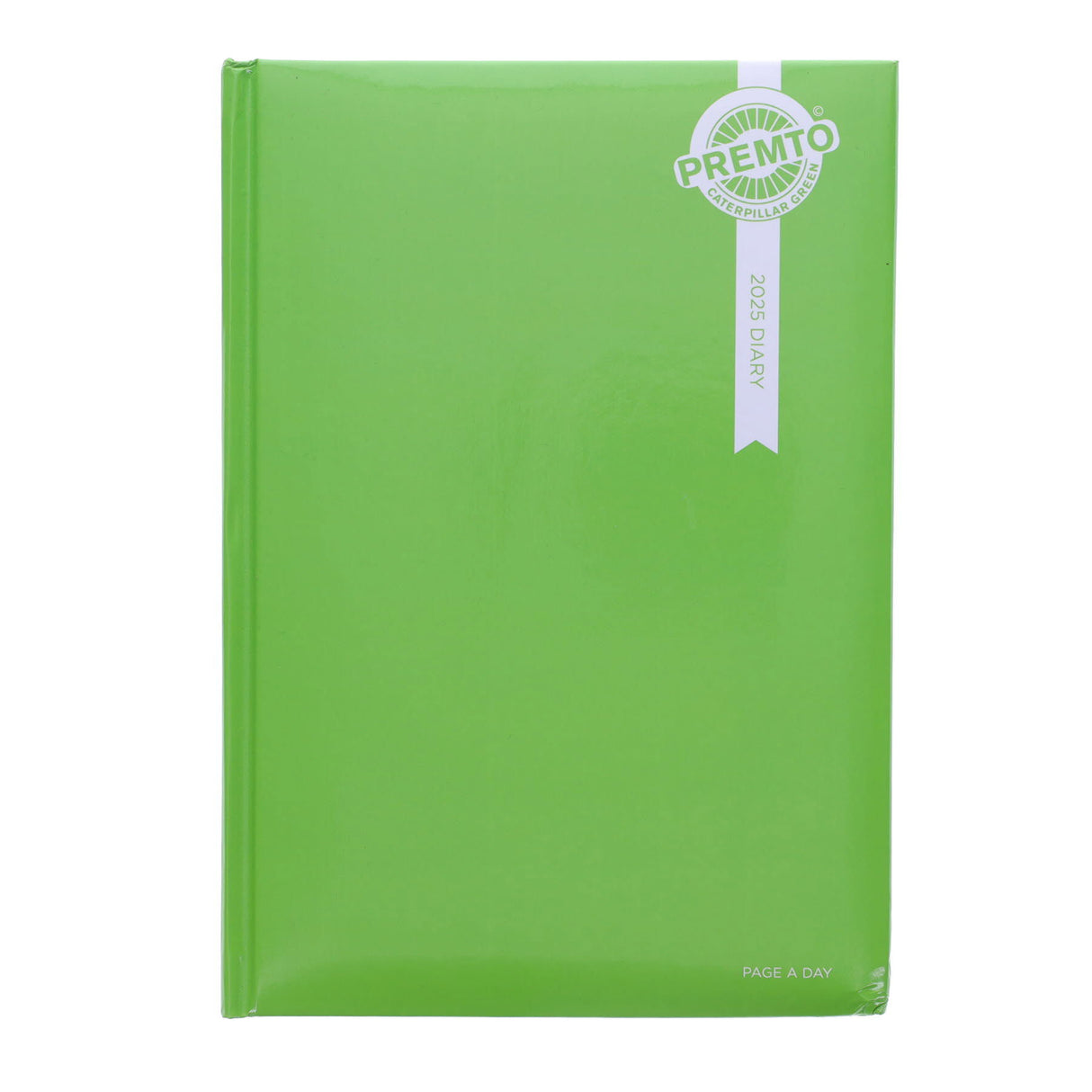 Premto 2025 A5 Page A Day Diary - Caterpillar Green