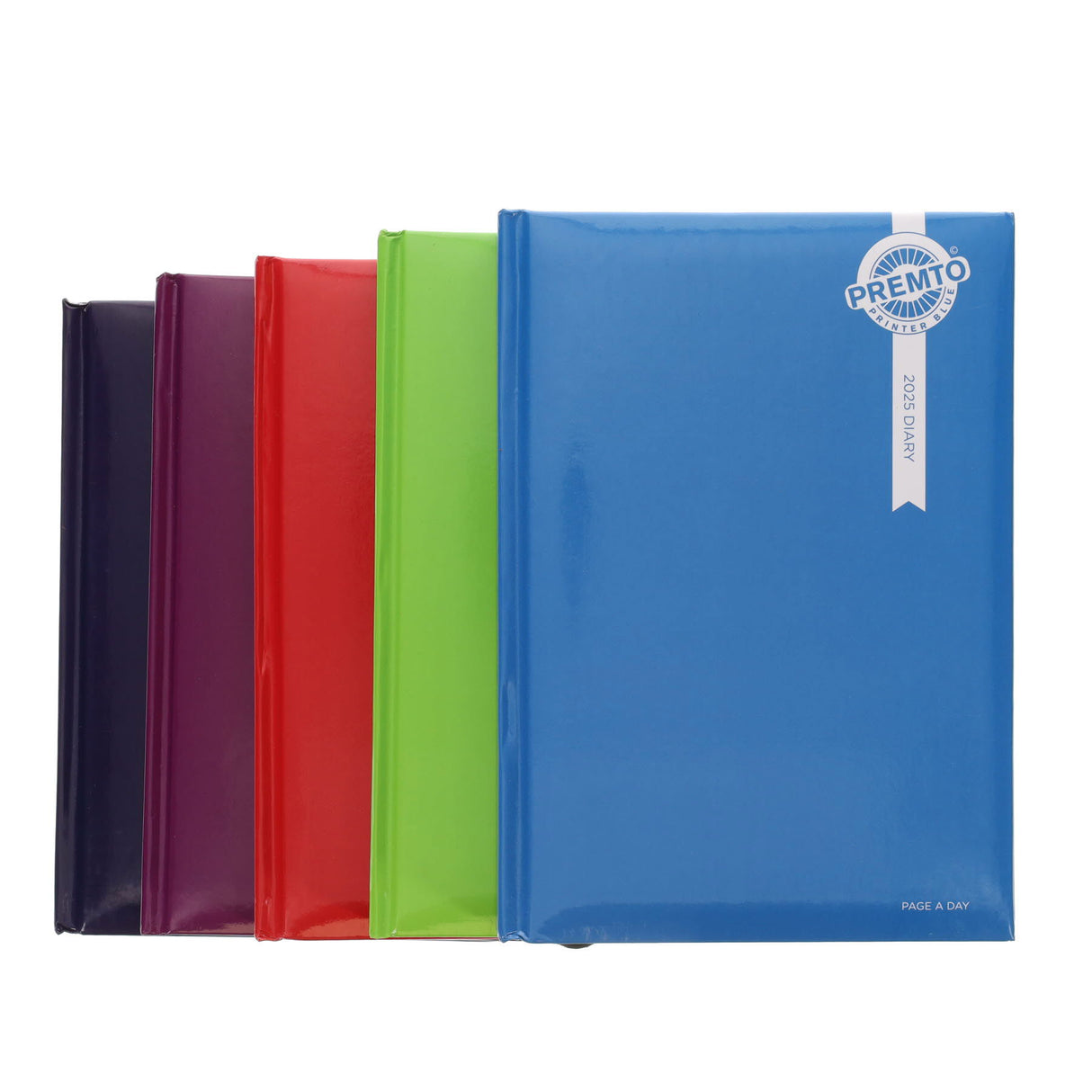 Premto 2025 A5 Page A Day Diary - Printer Blue