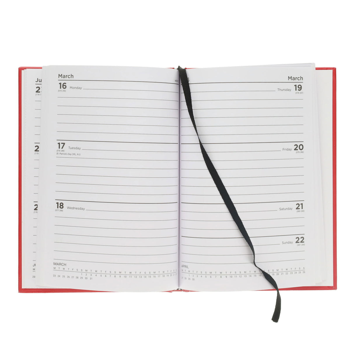 Premto A5 Week To View Academic Diary 2025-2026 - Ketchup Red
