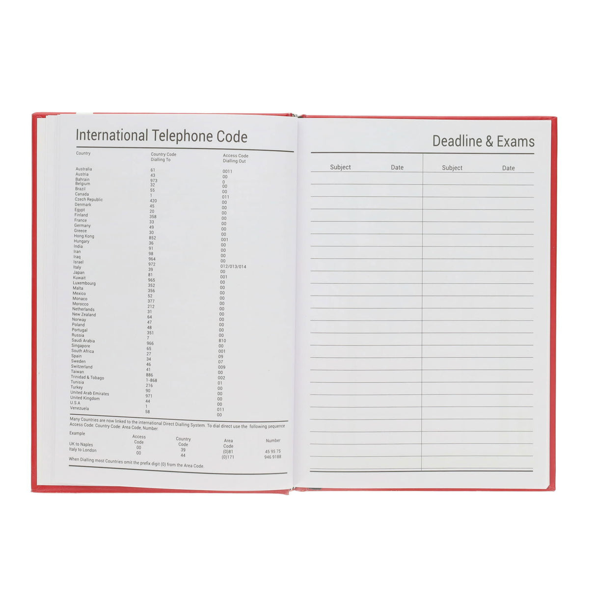 Premto A5 Week To View Academic Diary 2025-2026 - Ketchup Red