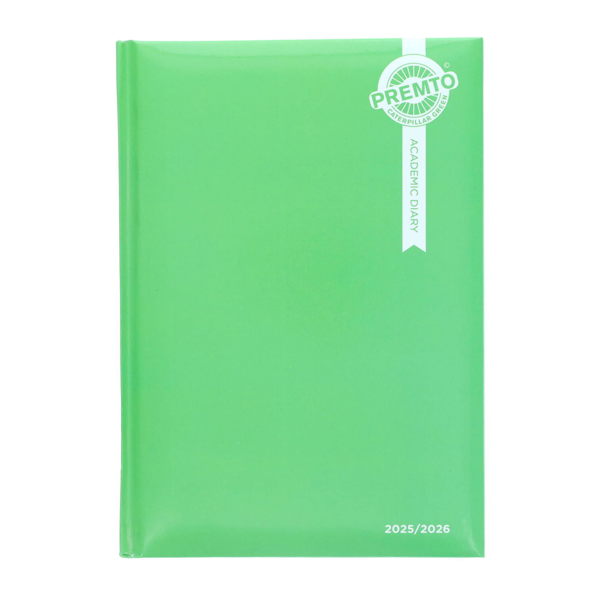 Premto A5 Week To View Academic Diary 2025-2026 - Caterpillar Green