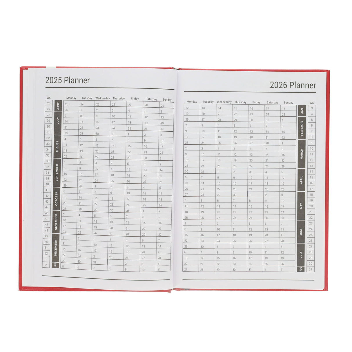 Premto A5 Week To View Academic Diary 2025-2026 - Caterpillar Green