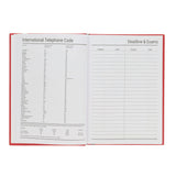 Premto A5 Week To View Academic Diary 2025-2026 - Ketchup Red