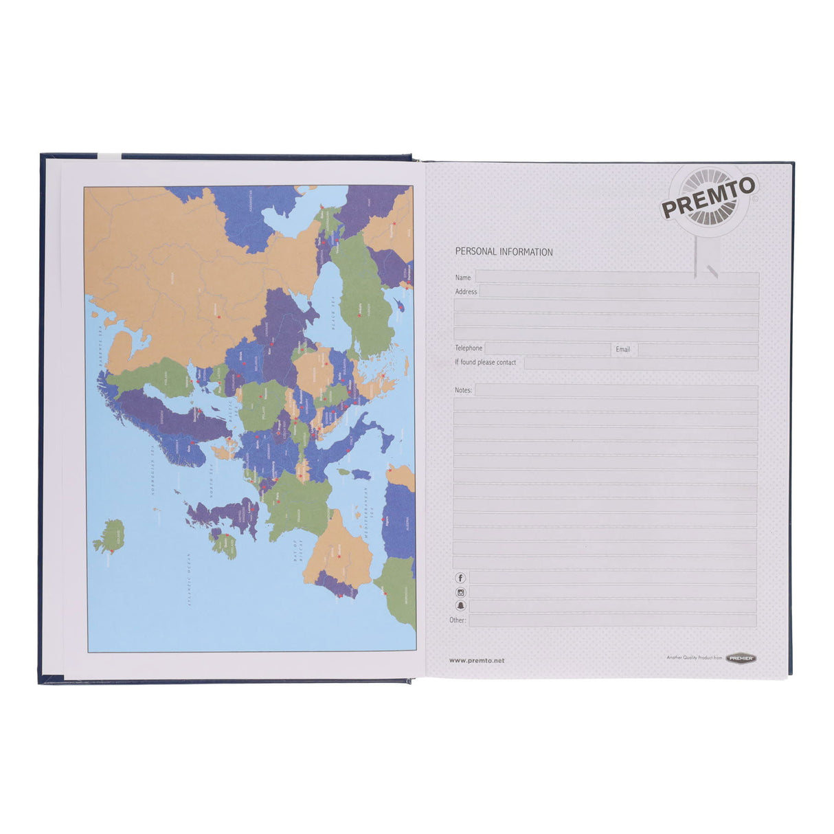 Premto A4 Page A Day Academic Diary 2025-2026 - Grape Juice