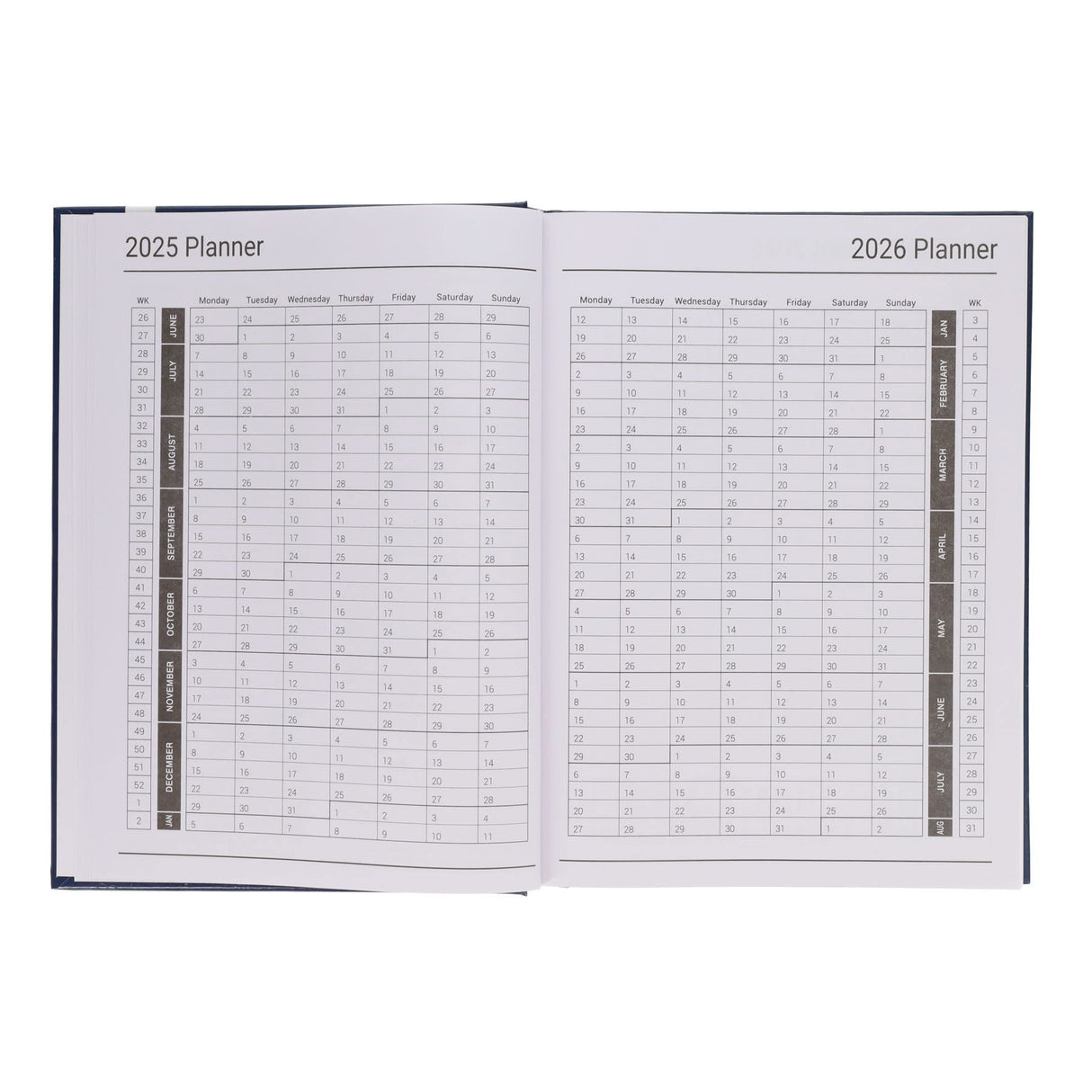 Premto A4 Page A Day Academic Diary 2025-2026 - Grape Juice