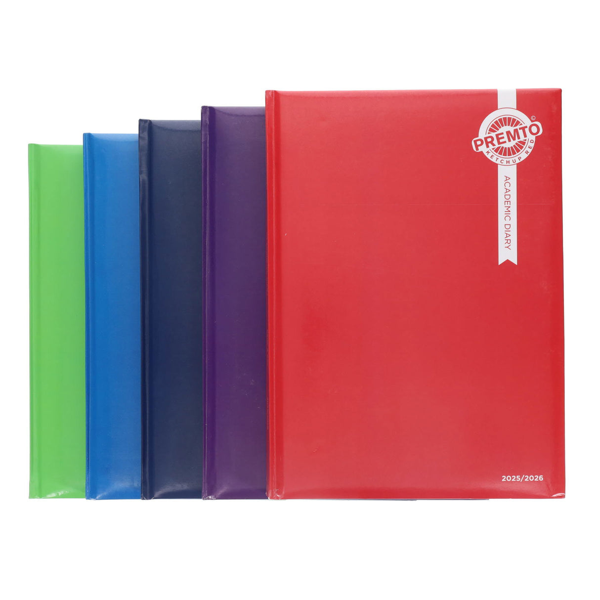 Premto A4 Page A Day Academic Diary 2025-2026 - Ketchup Red