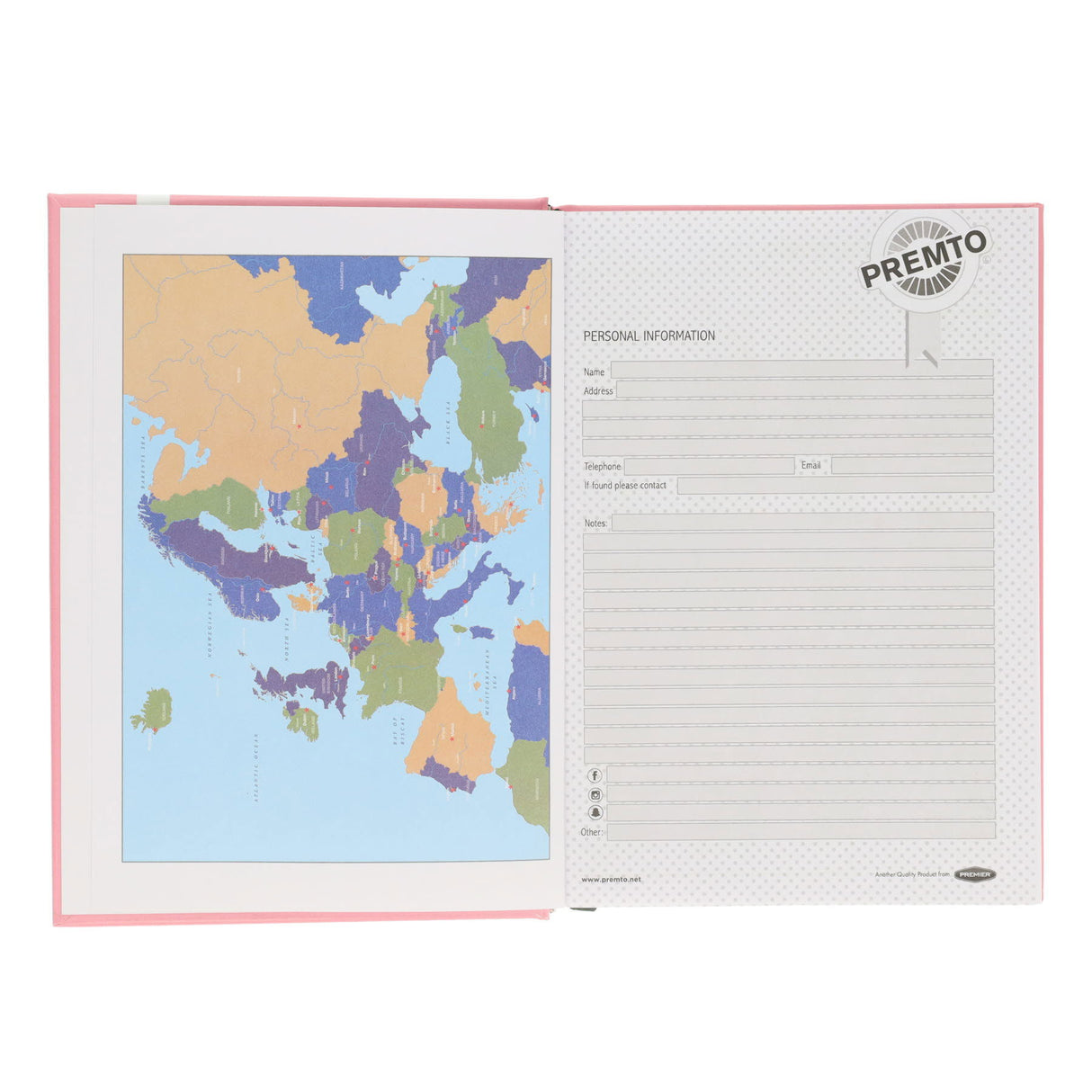 Premto A5 Page A Day Academic Diary 2025-2026 - Mint Magic