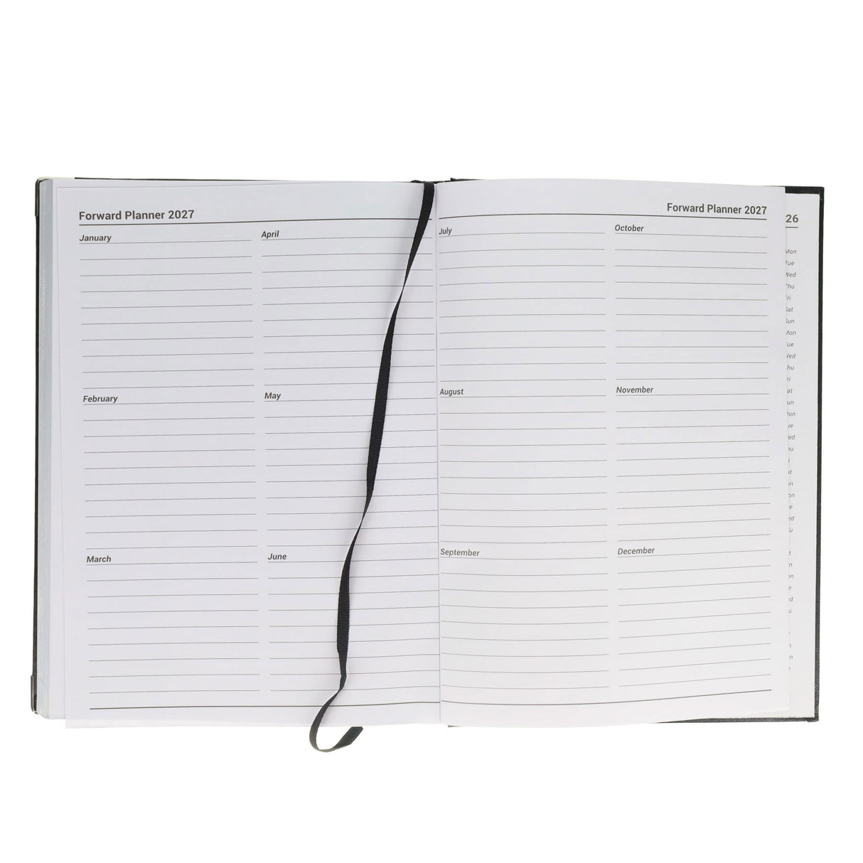 Concept 2026 A4 Diary Page A Day - Black