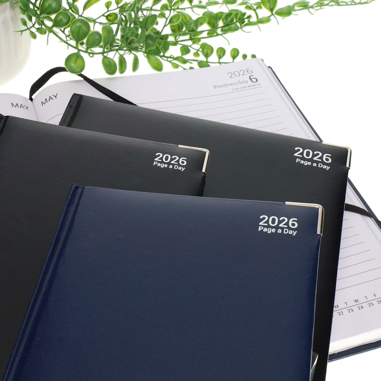 Concept 2026 A4 Diary Page A Day - Navy