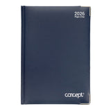 Concept 2026 A5 Diary Page A Day - Navy