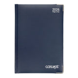 Concept 2026 A5 Diary Page A Day - Navy