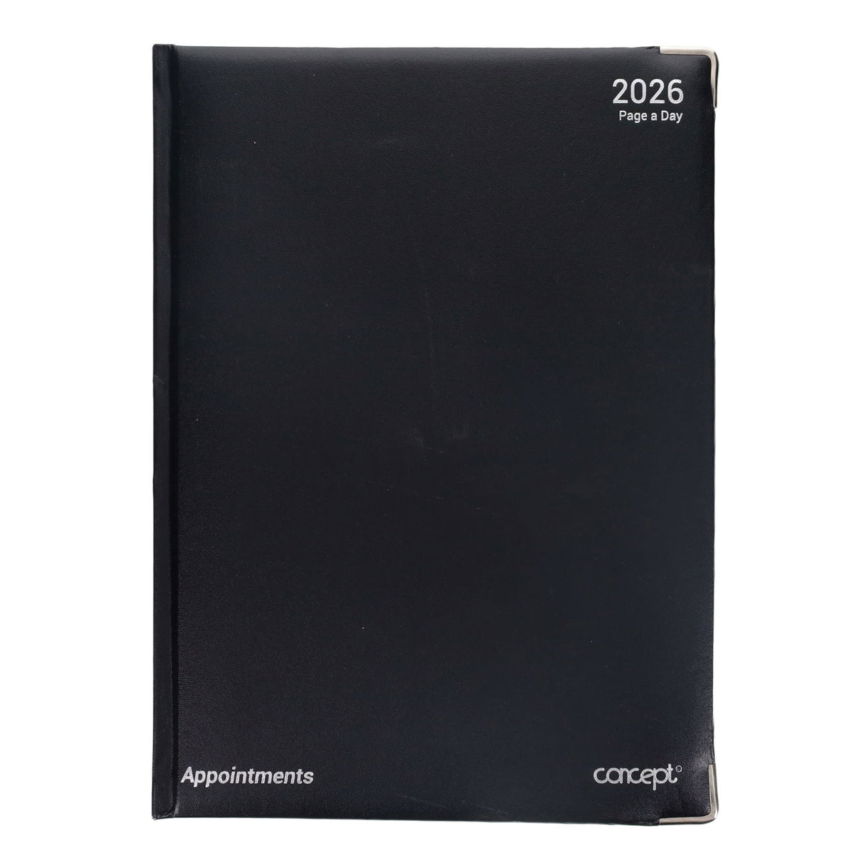 Concept 2026 A4 Page A Day Appointments Diary - Black
