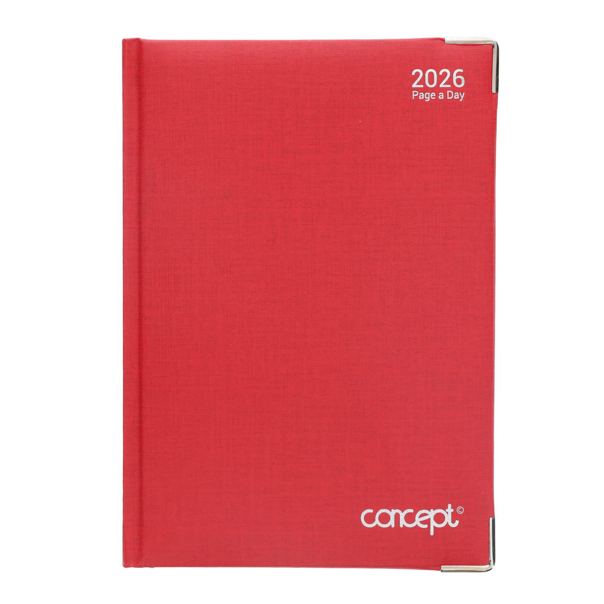 Concept A5 2026 Page A Day Diary - Red