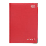 Concept A5 2026 Page A Day Diary - Red