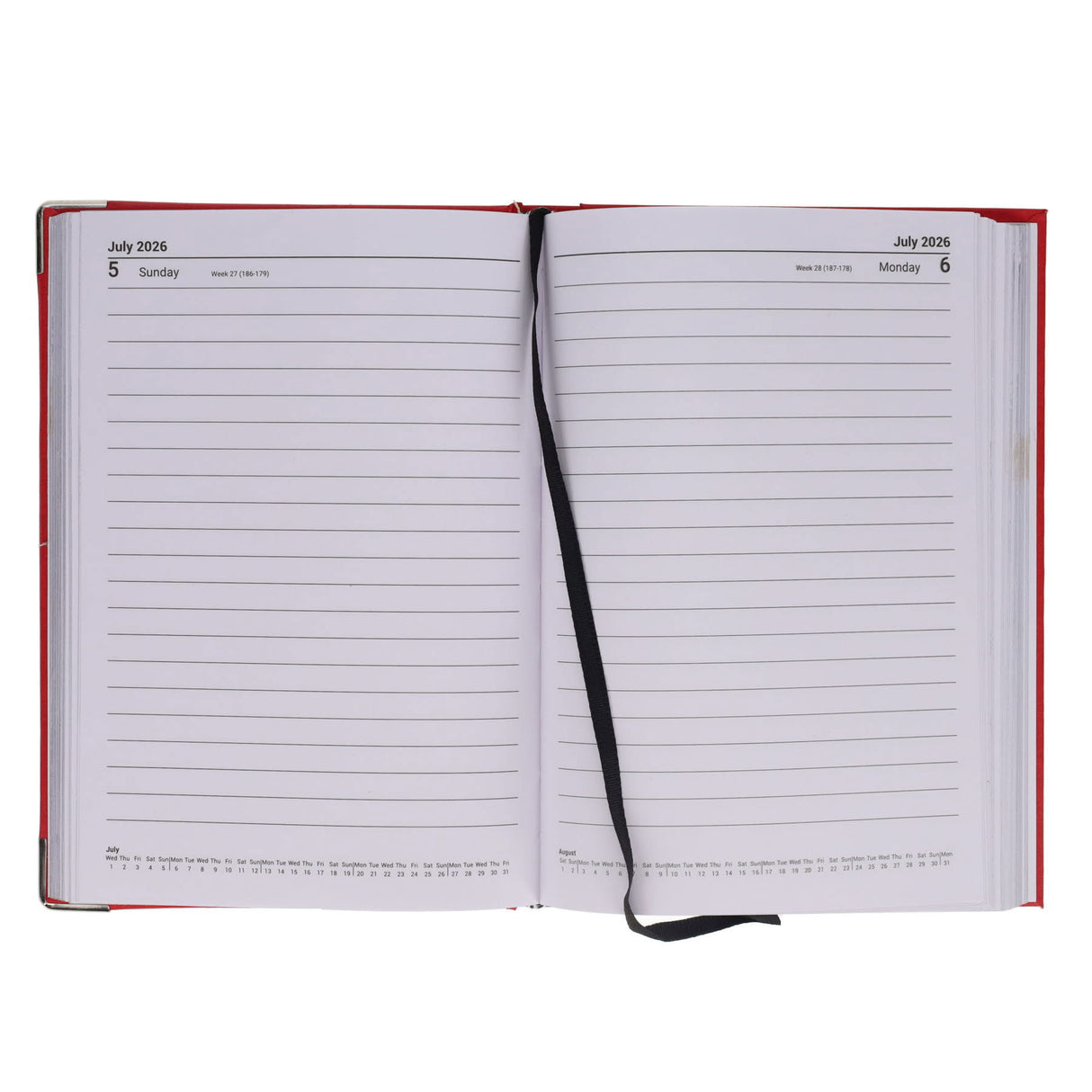 Concept A5 2026 Page A Day Diary - Red