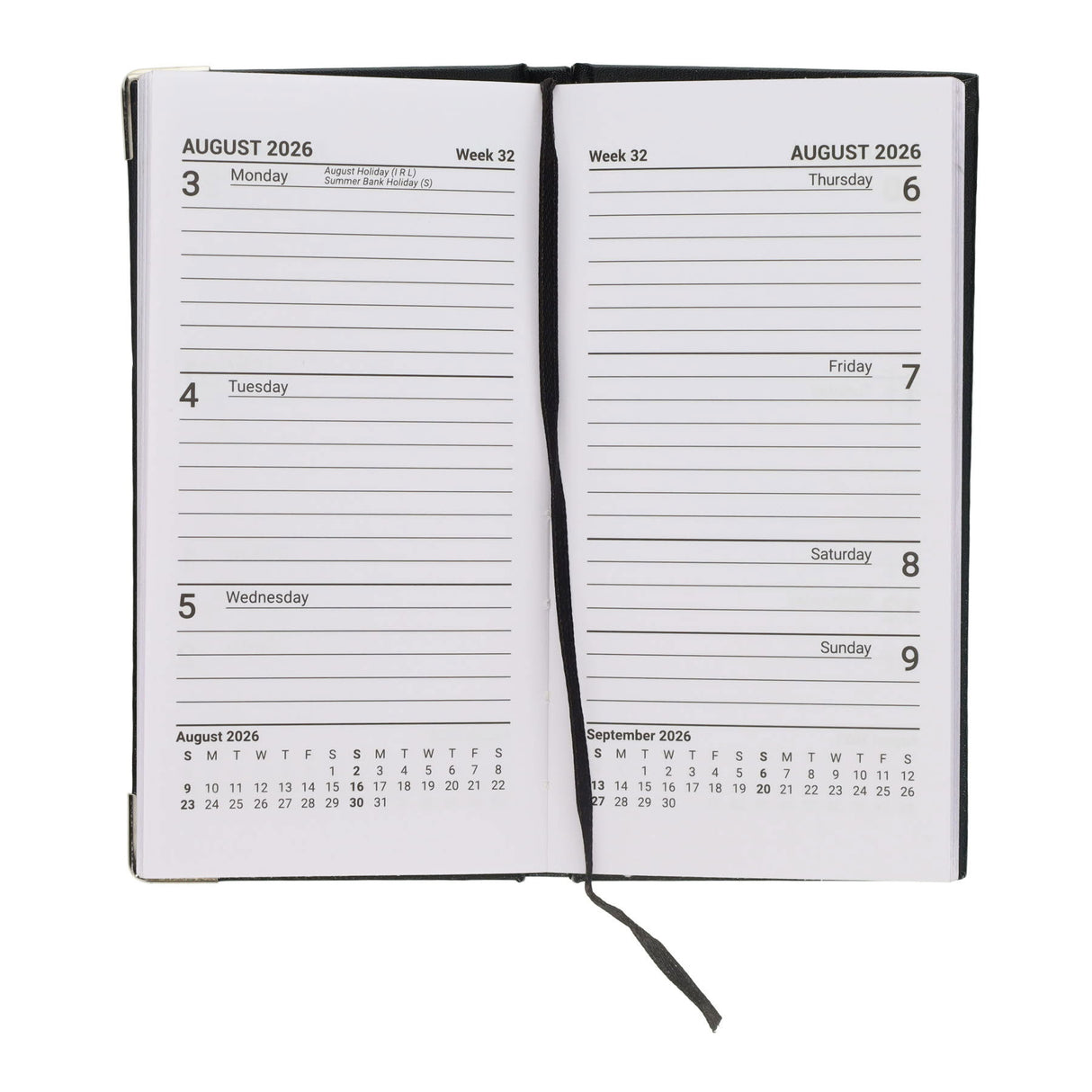 Concept Executive Slim Diary 2026 Week To View - Red