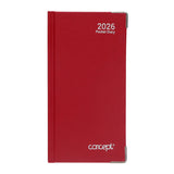 Concept Executive Slim Diary 2026 Week To View - Red