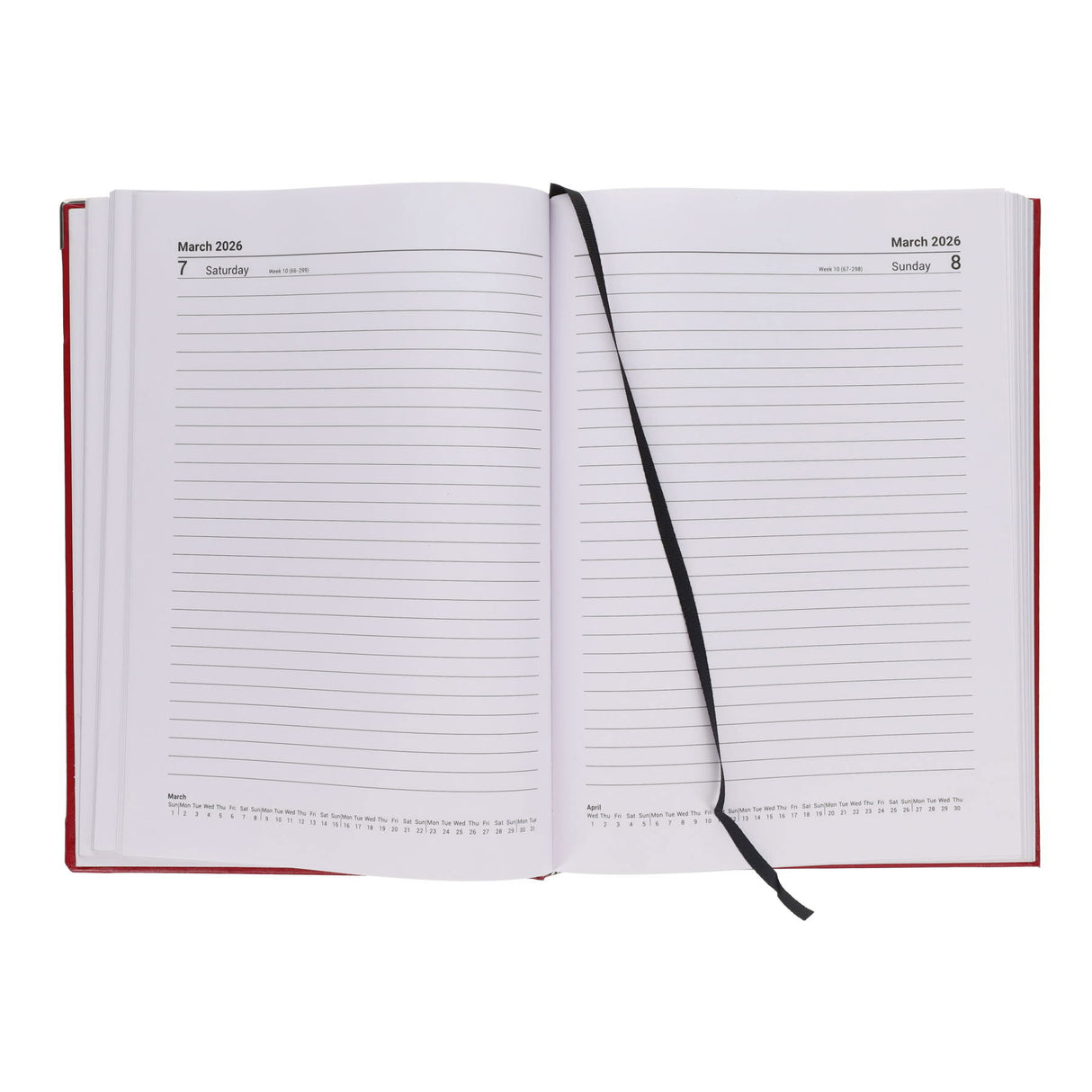 Concept 2026 A4 Page A Day Desk Diary - Black