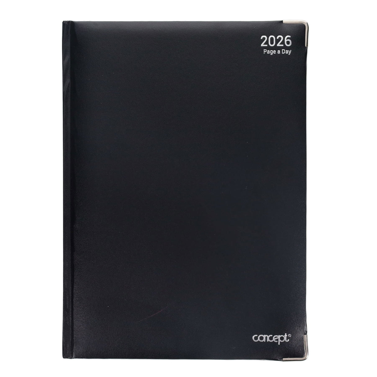 Concept 2026 A4 Page A Day Desk Diary - Black