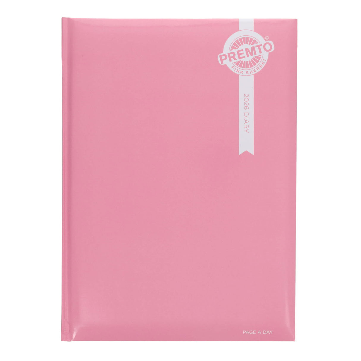 Premto Pastel 2026 A4 Page A Day Diary - Pink Sherbet