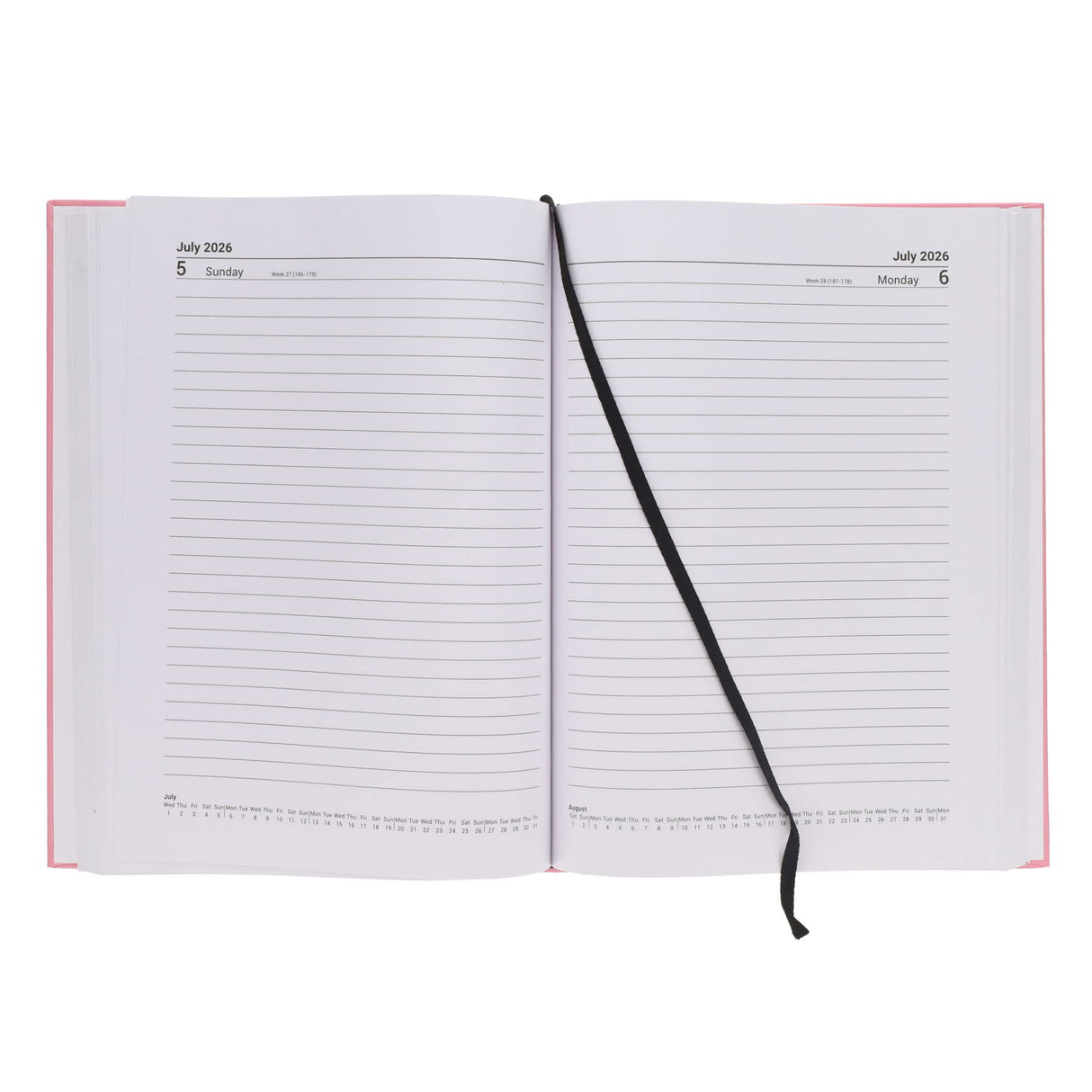 Premto Pastel 2026 A4 Page A Day Diary - Pink Sherbet
