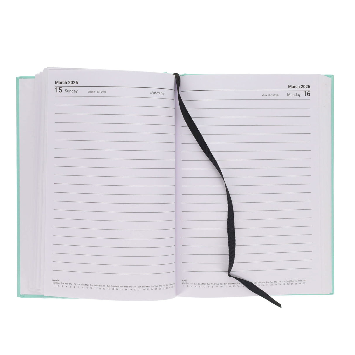 Premto Pastel 2026 A5 Page A Day Diary - Pink Sherbet