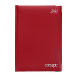 Concept A5 2026 Week To View Diary - Red