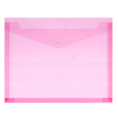 A4 Extra Capacity Document Wallet - Pink | Stationery Shop UK