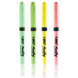 BIC Highlighter Pens with Grip - Pastel - Pack of 4