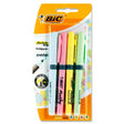 BIC Highlighter Pens with Grip - Pastel - Pack of 4