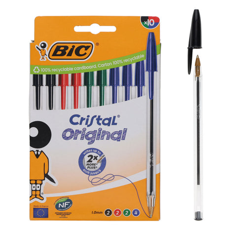 BIC Original Cristal Ballpoint Pens - Pack of 10