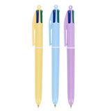 BIC 4 Colour Grip Ballpoint Pen - Pastel Barrel - Pack of 3