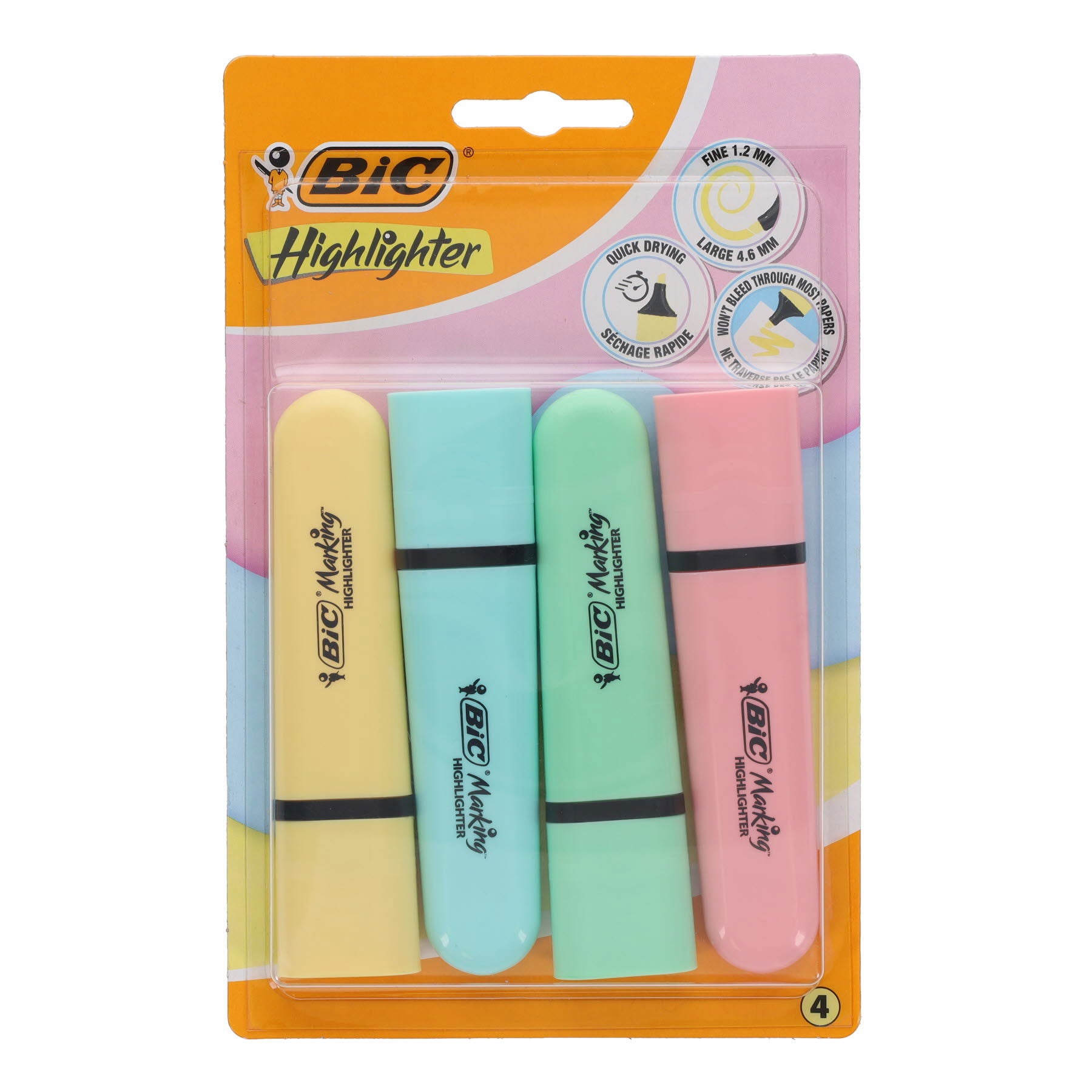 BIC Marking Flat Highlighters – Box Of 12 Green, Water-Based Quick-Dry Ink