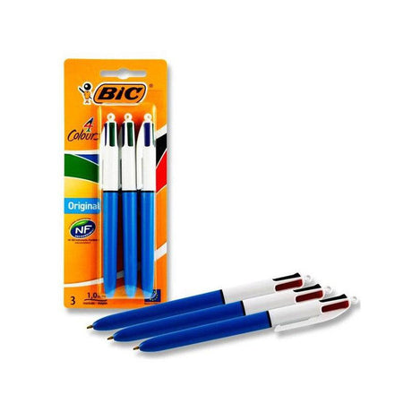 BIC 4 Colour Ballpoint Pen - Pack of 3