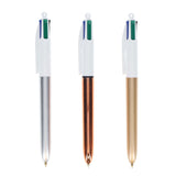 BIC 4 Colour Ballpoint Pens Metallic- Pack of 3 | Stationery Shop UK