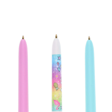 BIC 4 Colour Ballpoint Pens Pastel Unicorn - Pack of 3