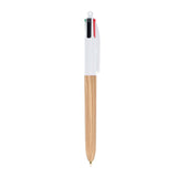 BIC 4 Colour Ballpoint Pens Wood Effect - Pack of 3 | Stationery Shop UK